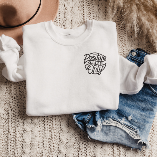 Positive Vibes Embroidered Sweater