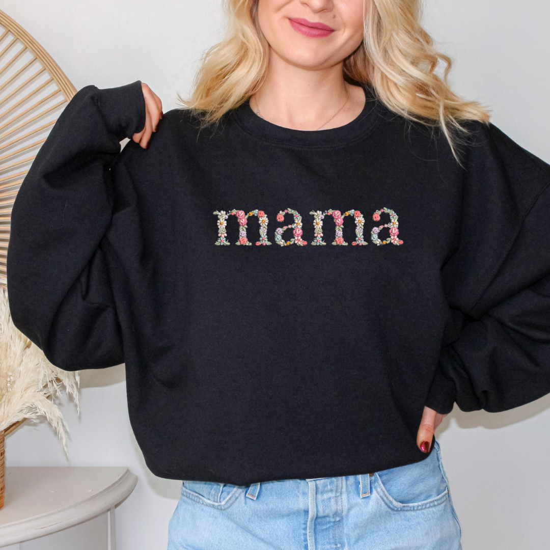 MAMA Embroidered Sweater
