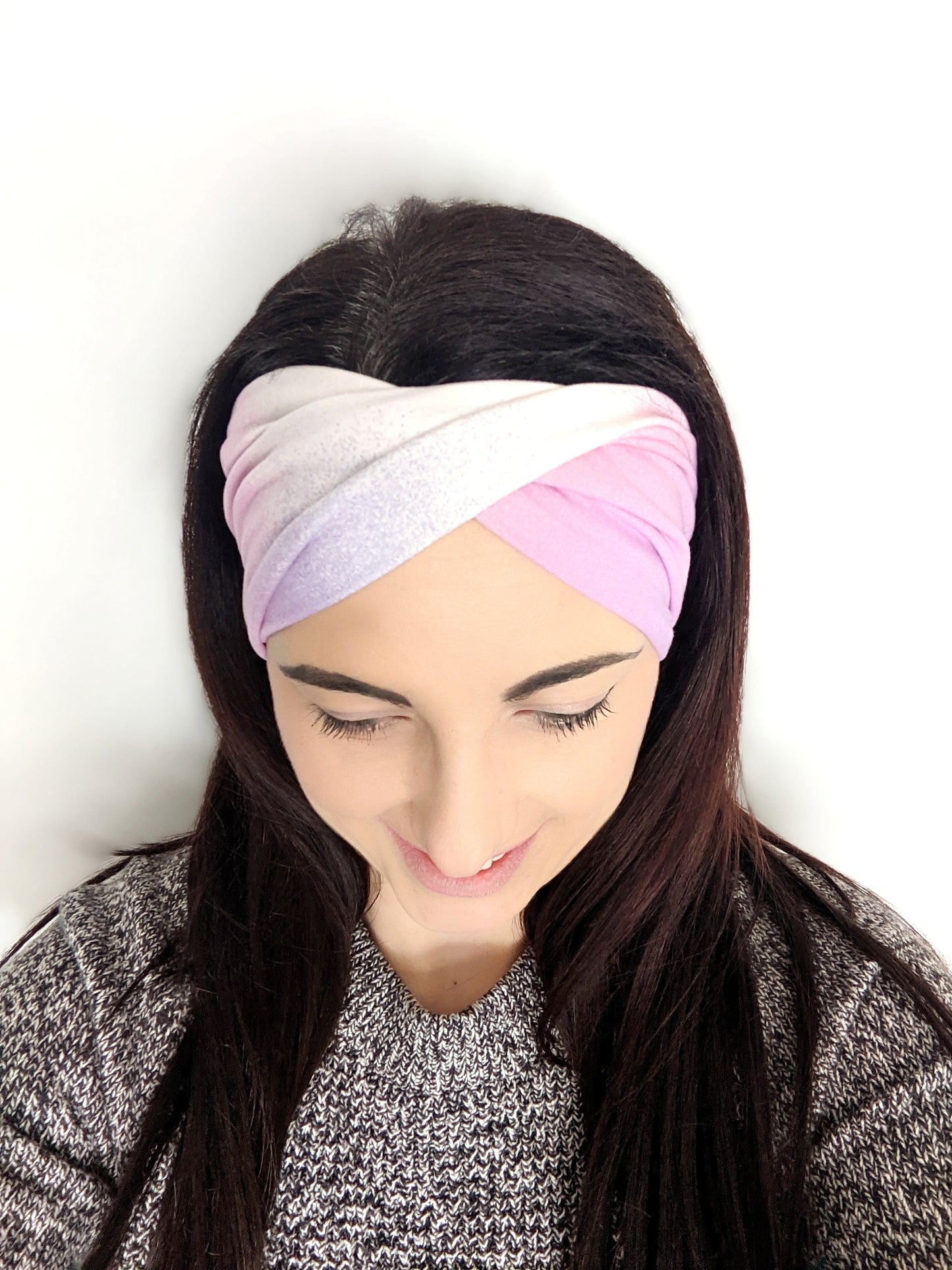 Blue Spring Daisies Headband for Women | WIDE OR TURBAN TWIST