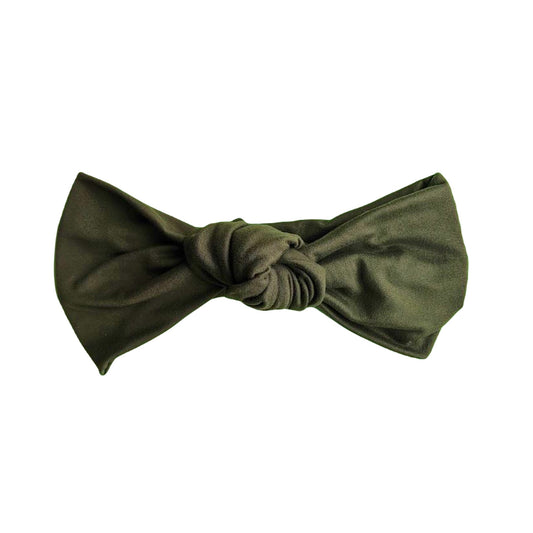 Olive Green Knotted | Headband for Women